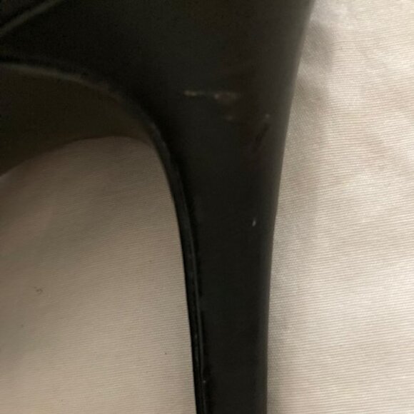 Nine West Artliff Black 4" Leather Heels with Zipper Back and Lace Up  Size 8.5 - Picture 6 of 8